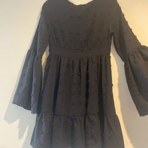 Black Flared sleeve dress